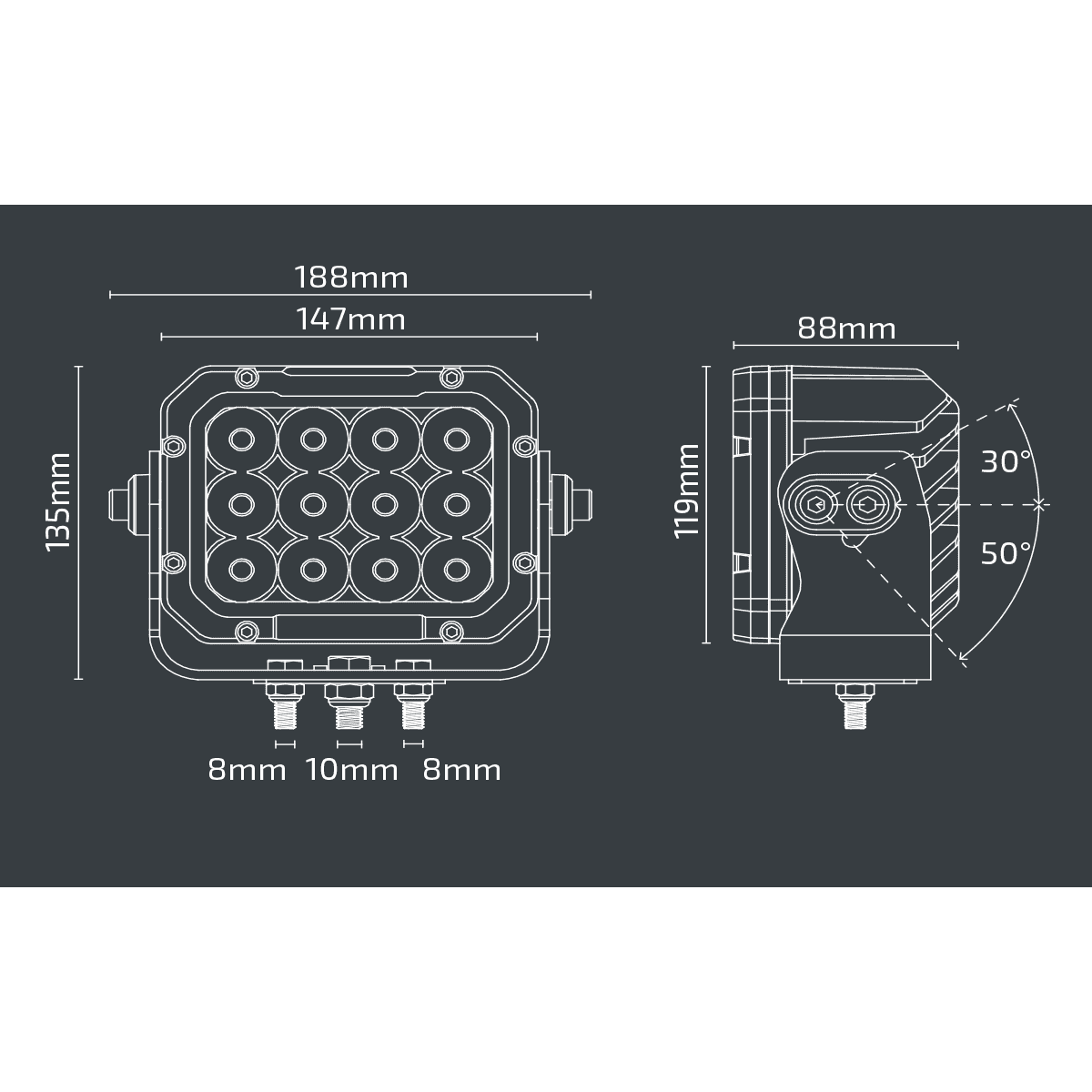 Nx507 – 6″ Led Work Light 12-24V | 10,200 Lumen | 120W 3 NX507 – 6″ LED Work Light 12-24V | 10,200 Lumen | 120W