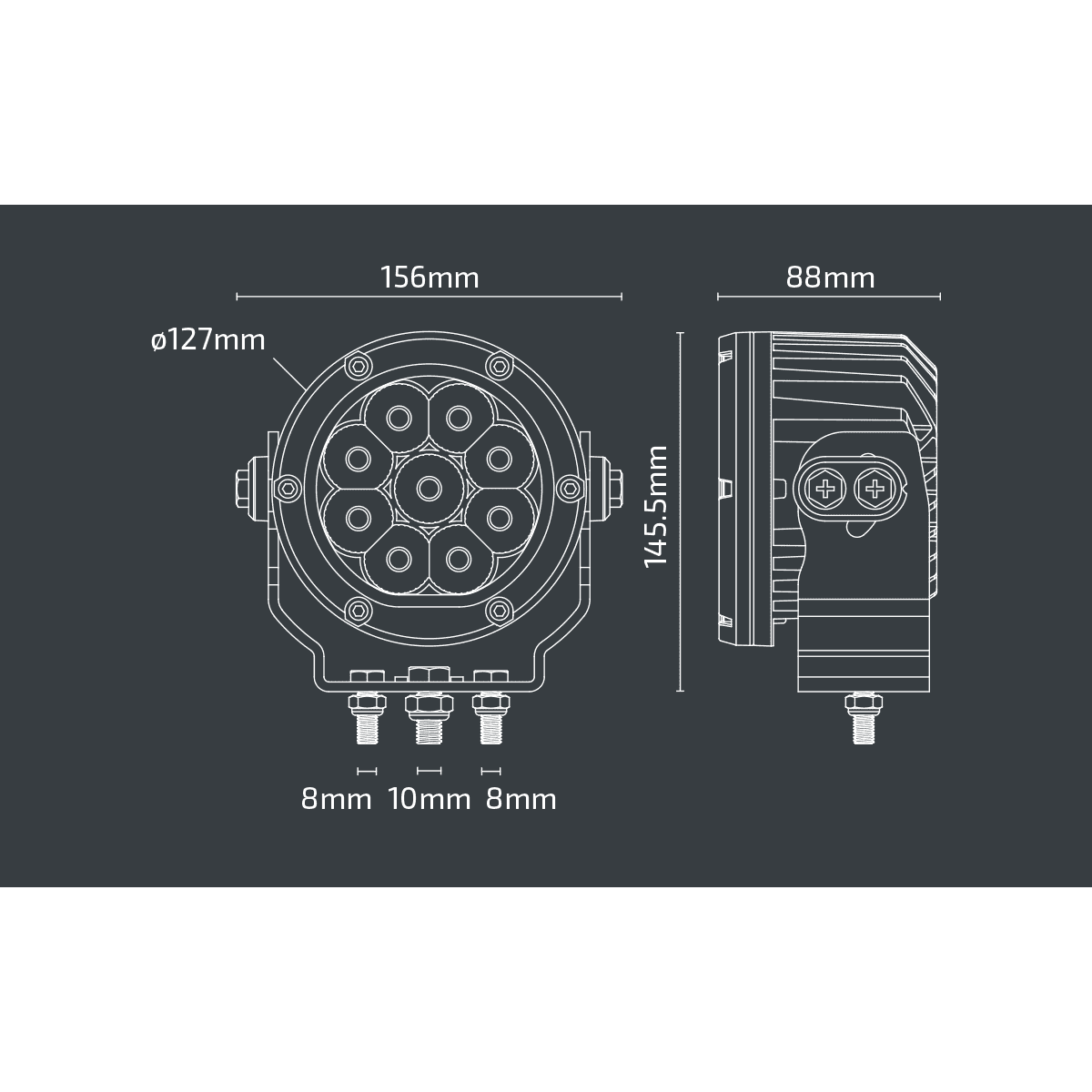 Nx543 – 5″ Led Work Light 12-24V | 7200 Lumen | 90W 3 NX543 – 5″ LED Work Light 12-24V | 7200 Lumen | 90W