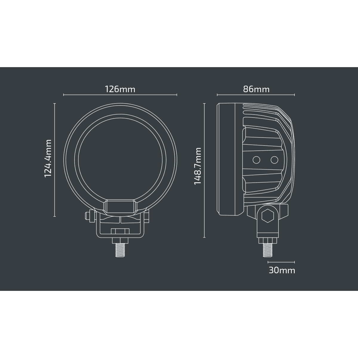 Nx560 – 4″ Led Blue Spot Work Light 12-24V | 4000 Raw Lumens | 45W 5 NX560 – 4″ LED Blue Spot Work Light 12-24V | 4000 Raw Lumens | 45W
