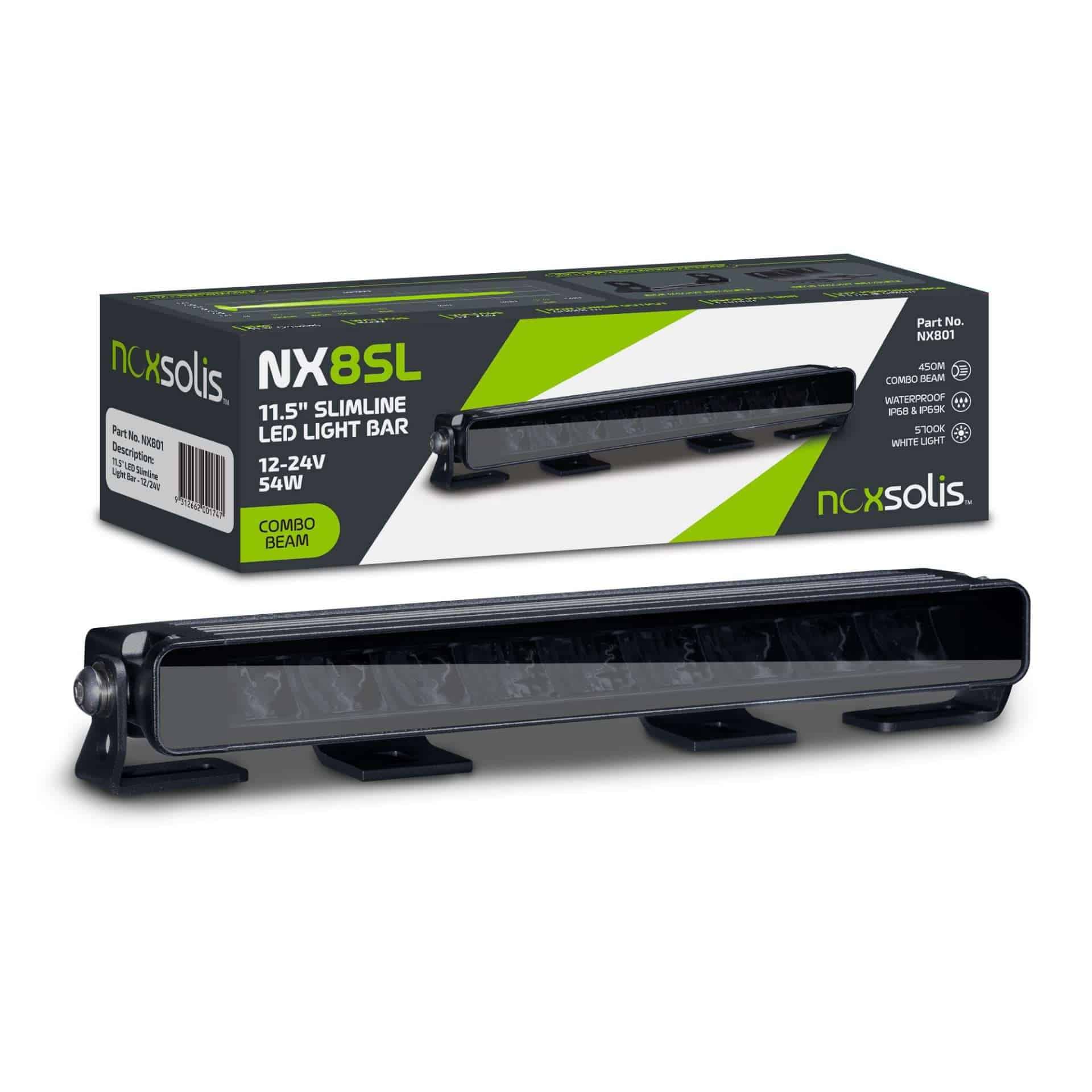 NX801 – 11.5″ Slimline LED Light Bar | 4900 Lumens | Combo Beam