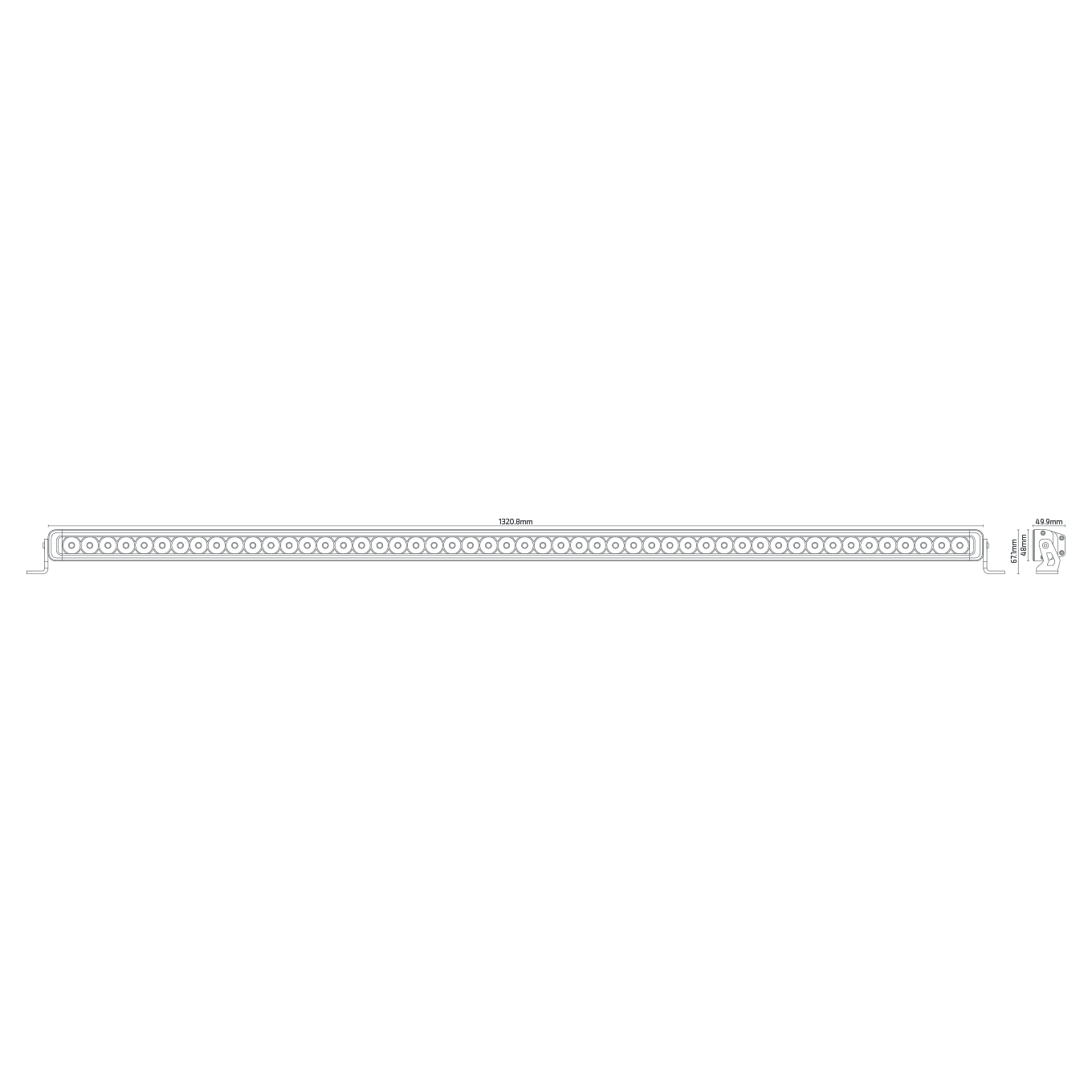 Nx851 – 52″ Led Light Bar | 12,623 Raw Lumens | Combo Beam 9 NX851 – 52″ LED Light Bar | 12,623 Raw Lumens | Combo Beam