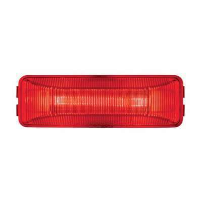 Dual Bulbs Rectangular Light (Clearance/Marker) - Red Lens