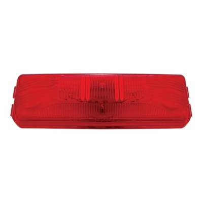 Dual Bulbs Rectangular Light (Clearance/Marker) - Red Lens 3 Dual Bulbs Rectangular Light (Clearance/Marker) - Red Lens