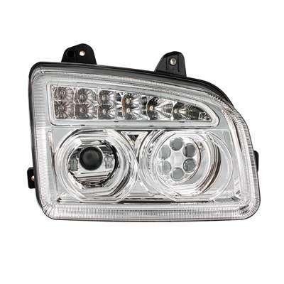 11 Led Headlight For 2015-2026 Kenworth T880, Chrome 2 11 LED Headlight For 2015-2024 Kenworth T880