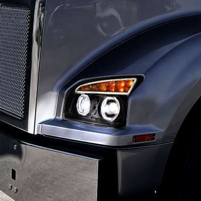 11 Led Headlight For 2015-2026 Kenworth T880, Chrome 13 11 LED Headlight For 2015-2024 Kenworth T880
