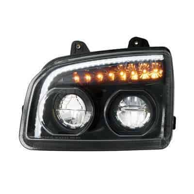 LED Headlight for 2015-2025 Kenworth T880, Black