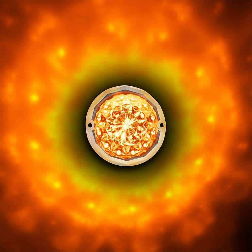 19 Led Dual Function Crystal Watermelon Light Kit – Amber W/Clear Lens 9 19 LED Dual Function Crystal Watermelon Light Kit – Amber w/Clear Lens