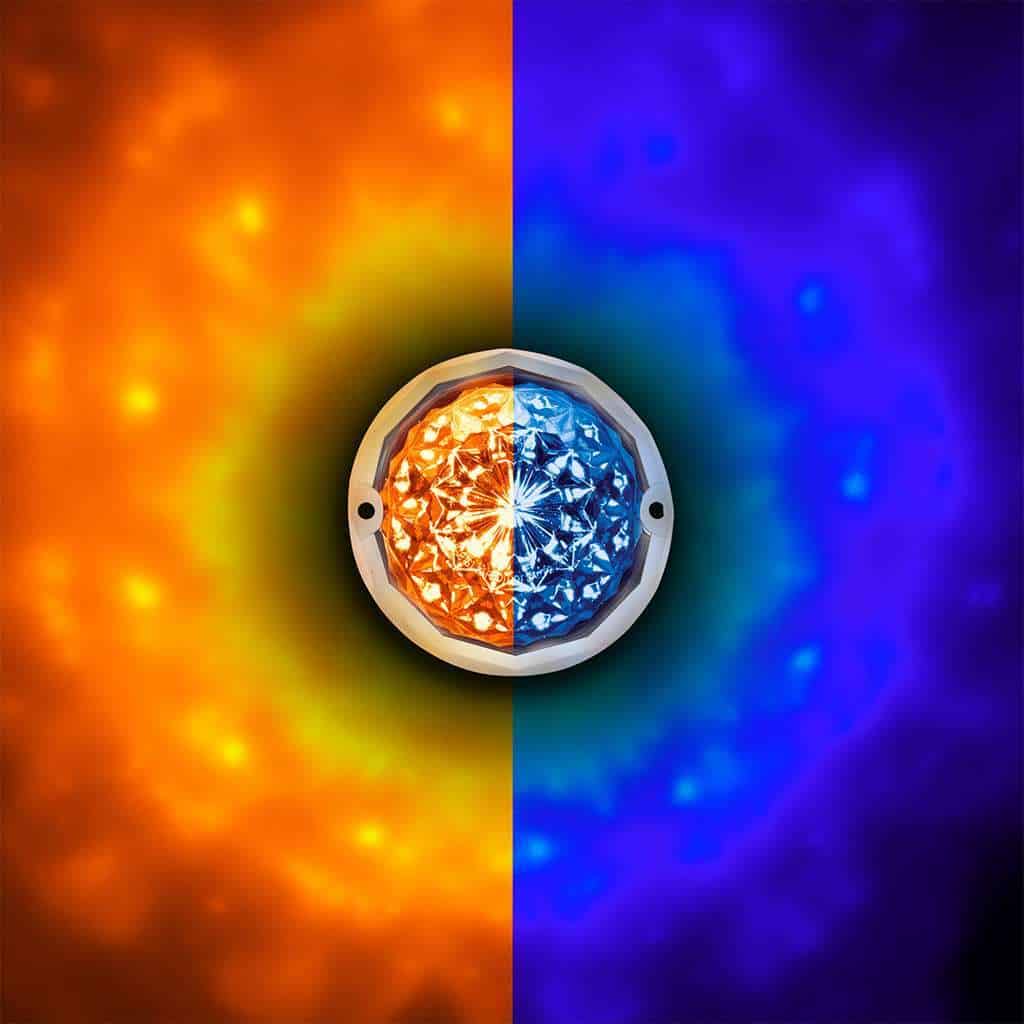 Double Fury Crystal Watermelon Light Kit – Amber & Blue LEDs / Clear Lens