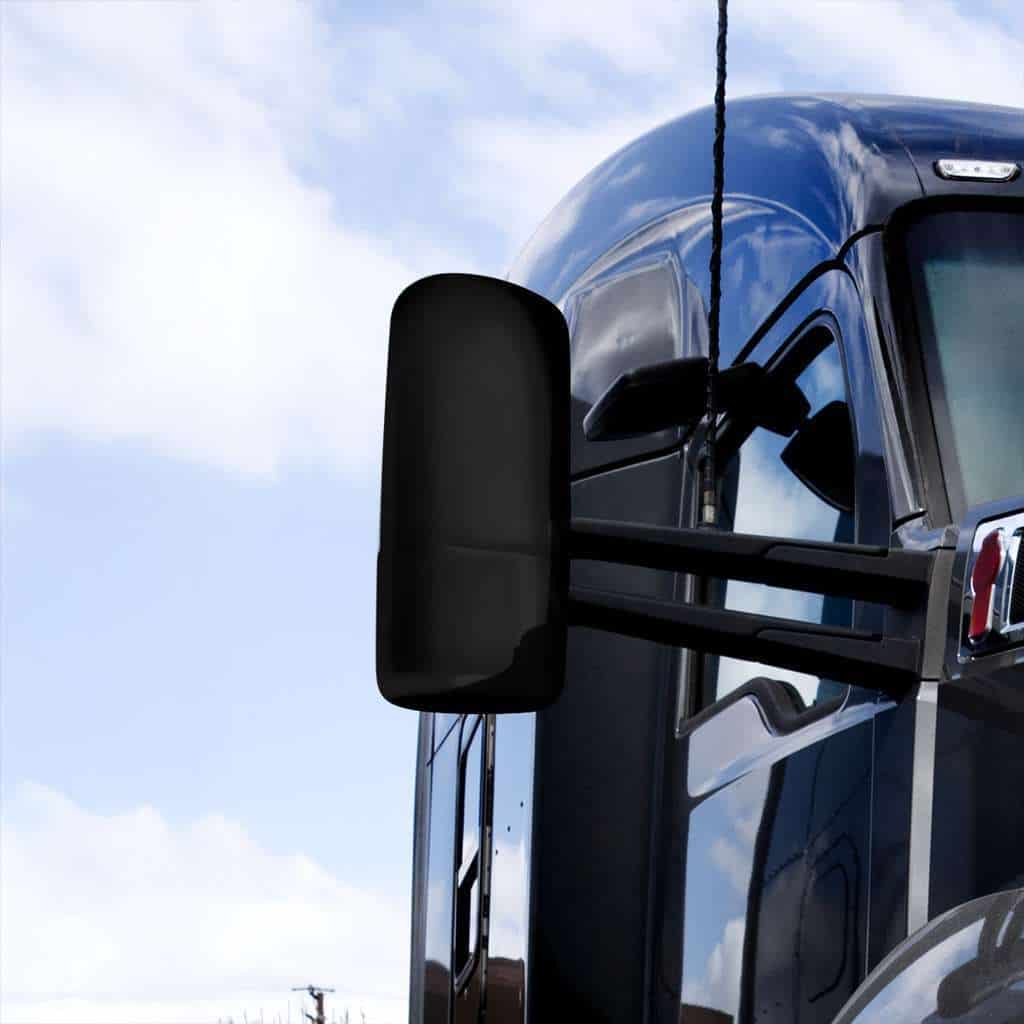 Matte Black Mirror Cover For 2013-2025 Kenworth T680 7 Matte Black Mirror Cover For 2013-2025 Kenworth T680