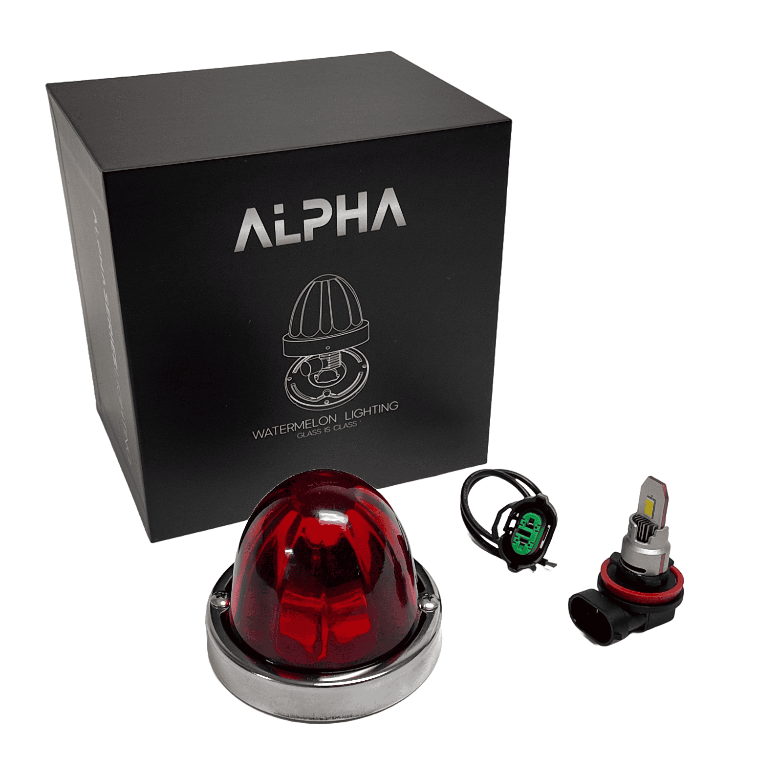 Home 222 Red Glass is Class Watermelon Light – Star Lens LED Marker
