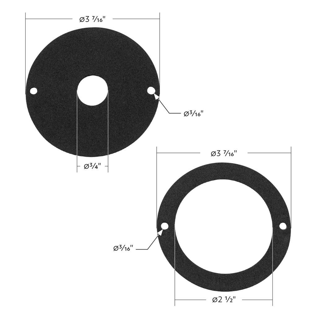 Foam Gaskets For Cab Lights (2 Pcs) 4 Foam Gaskets For Cab Lights (2 Pcs)