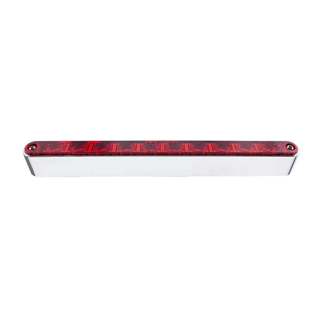 10 Led 9&Quot; Split Turn Function Light Bar With Bezel - Red Led/Red Lens 6 10 LED 9" Split Turn Function Light Bar With Bezel - Red LED/Red Lens