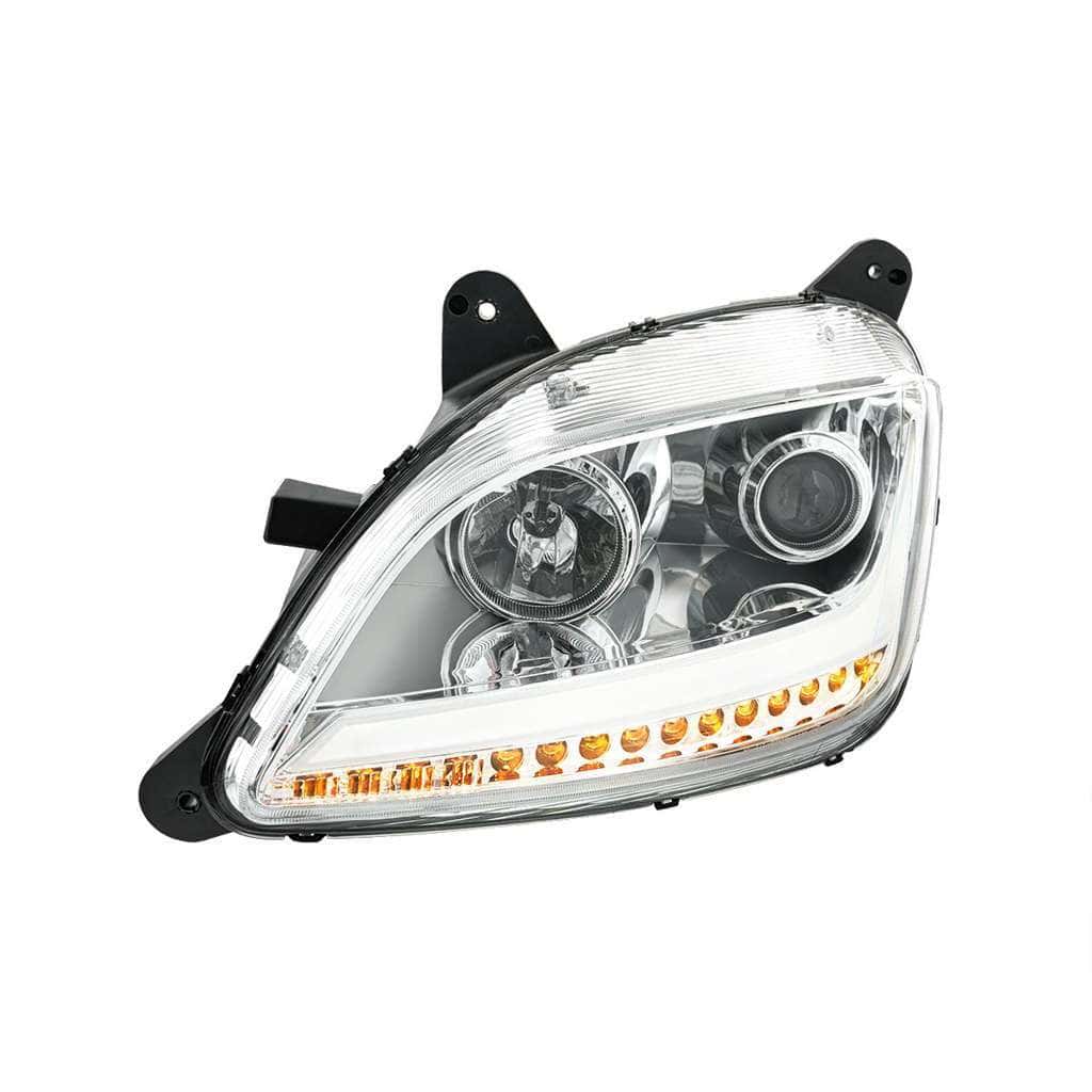 Peterbilt 579 Chrome Projection Headlights With Led Position &Amp; Sequential Signal 3 Projection Headlight With LED Position Light & Sequential Signal For 2012-2021 Peterbilt 579