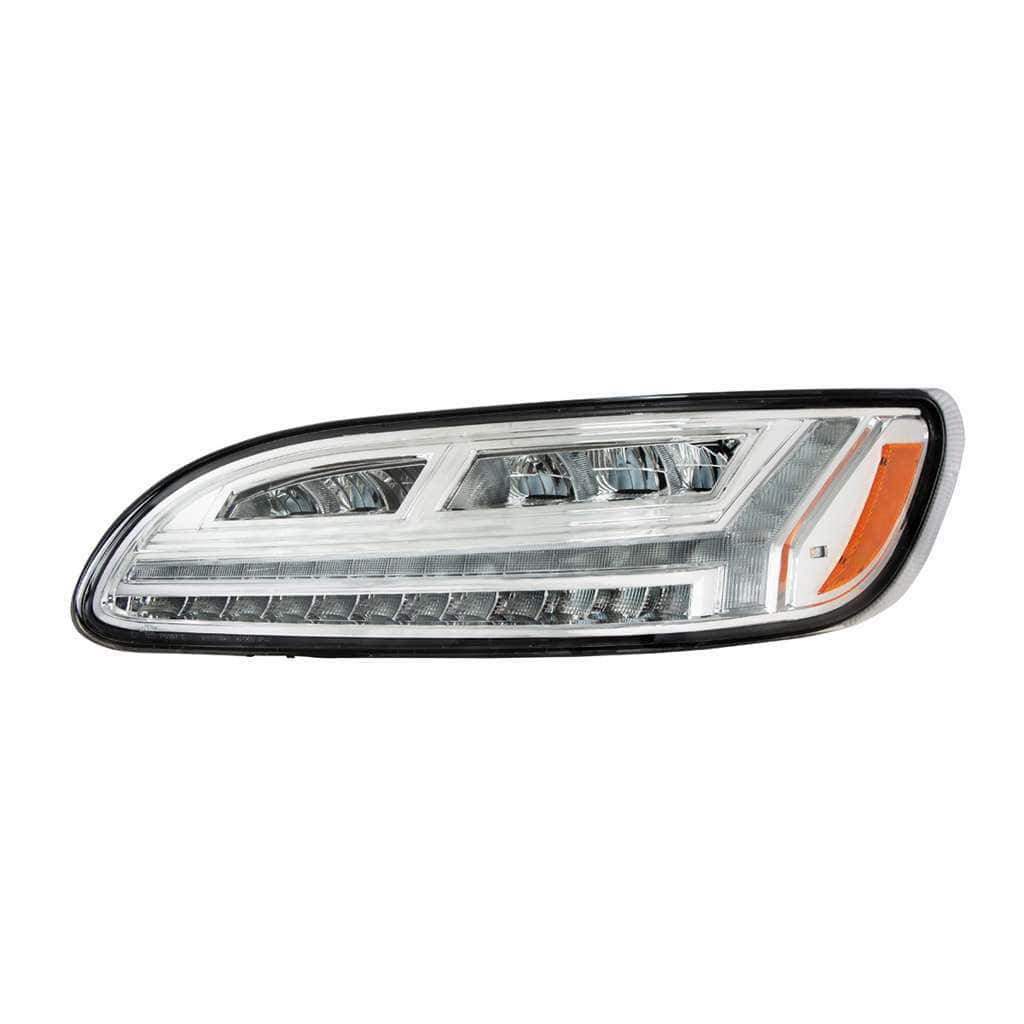 6 LED Headlight For Peterbilt 386 (2006-2016) & 387 (2000-2011)-Chrome