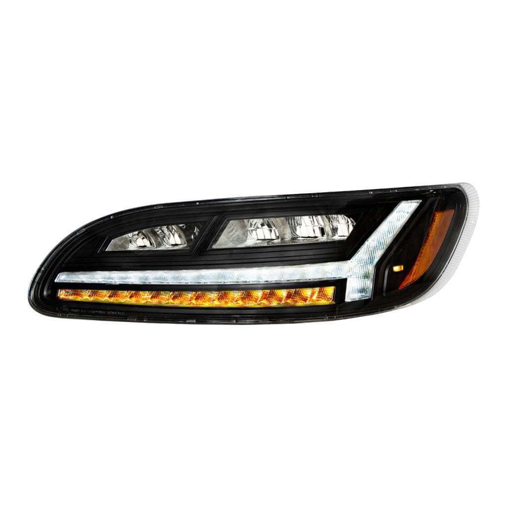 Peterbilt 386 / 387 Blackout 6-LED Headlights with DRL & Turn Signal