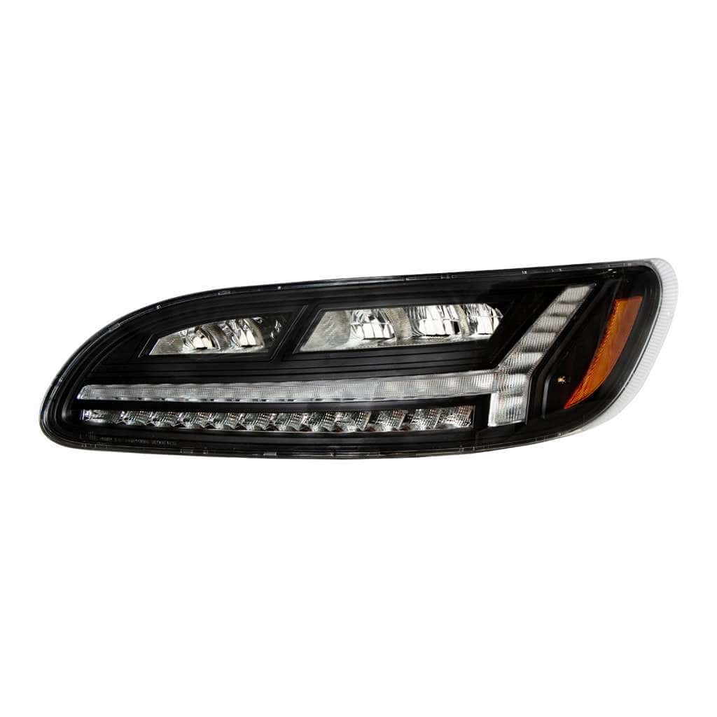 6 LED Headlight For Peterbilt 386 (2006-2016) & 387 (2000-2011)-Black