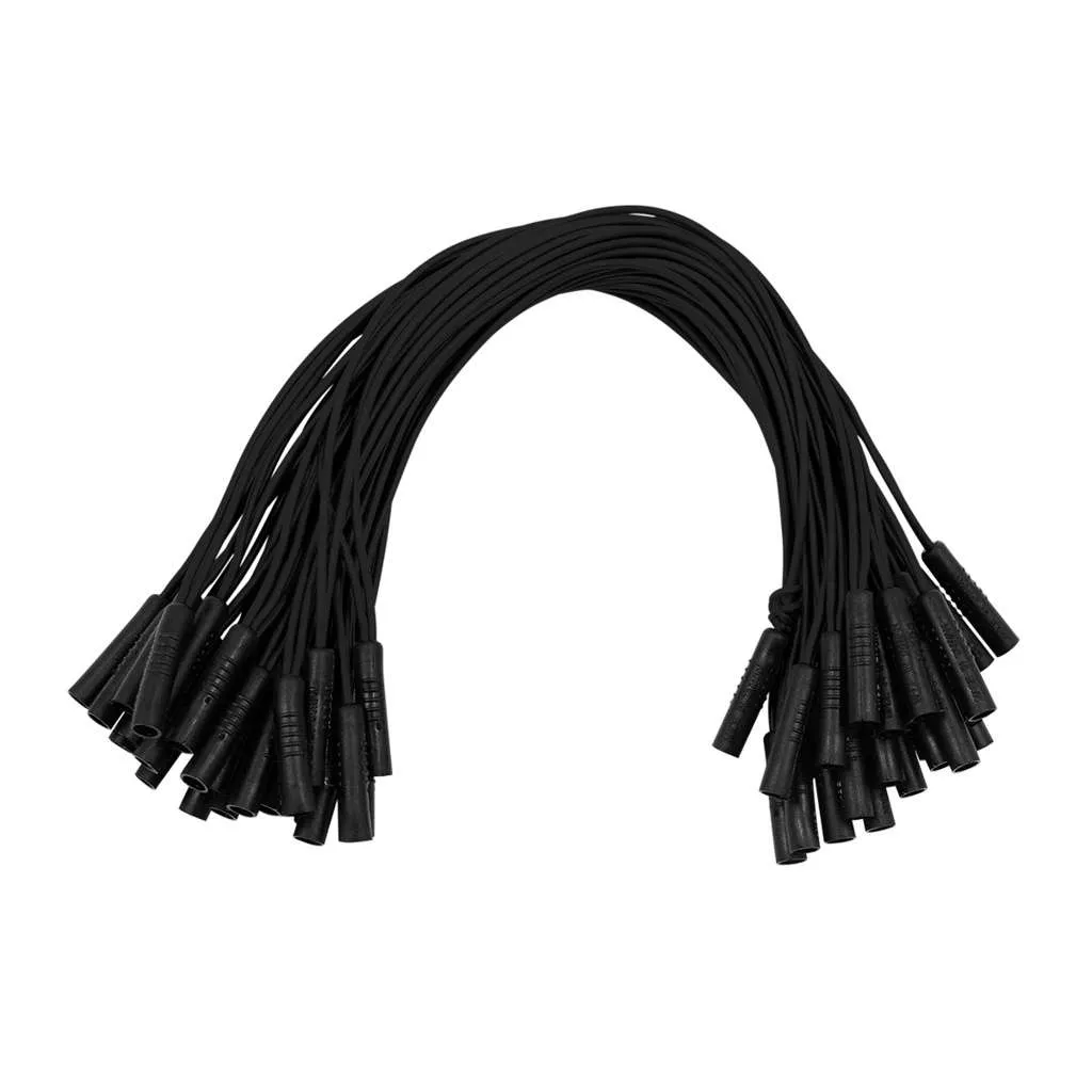 0.180" Female Plug Black Wire Harness With 50 Plugs-12" Lead (Bulk)