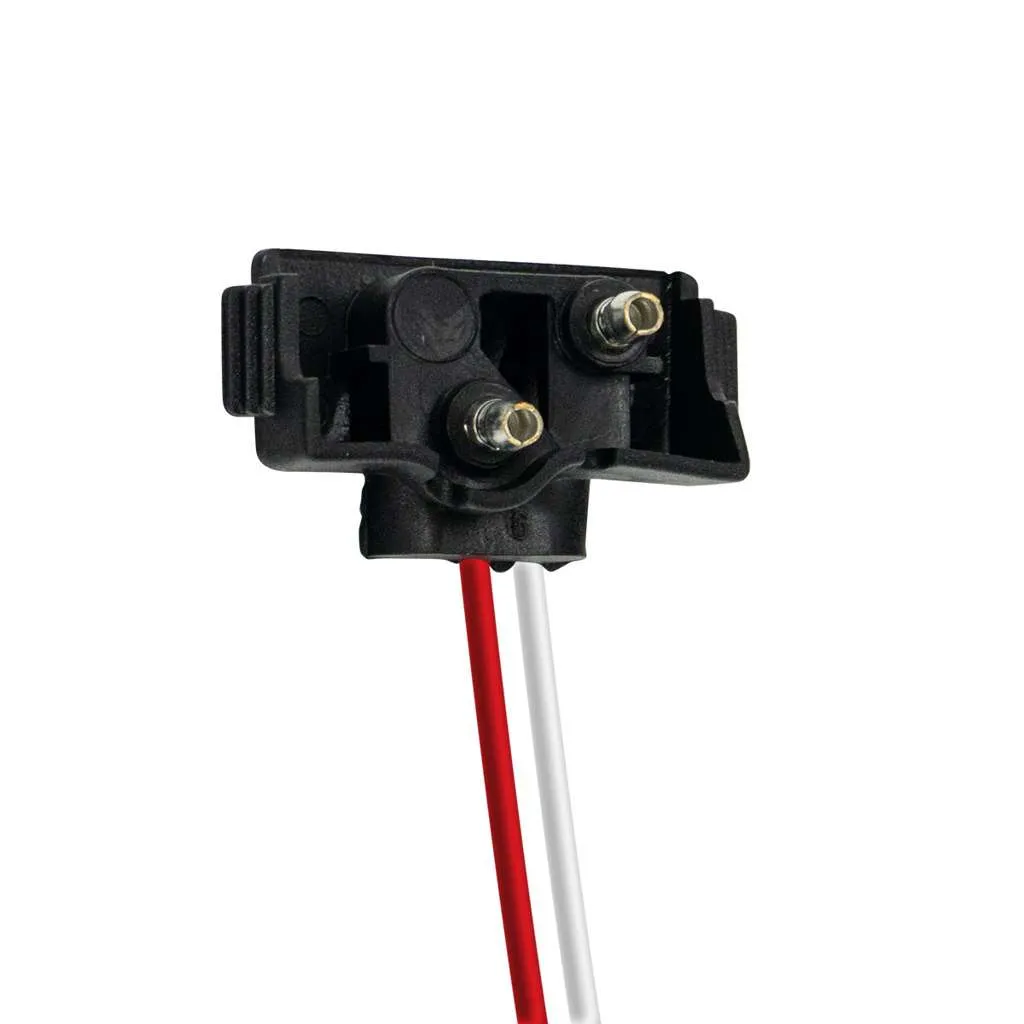 2 Wire Pigtail With 2 Prong Right Angle Plug - 12" Lead (Single)