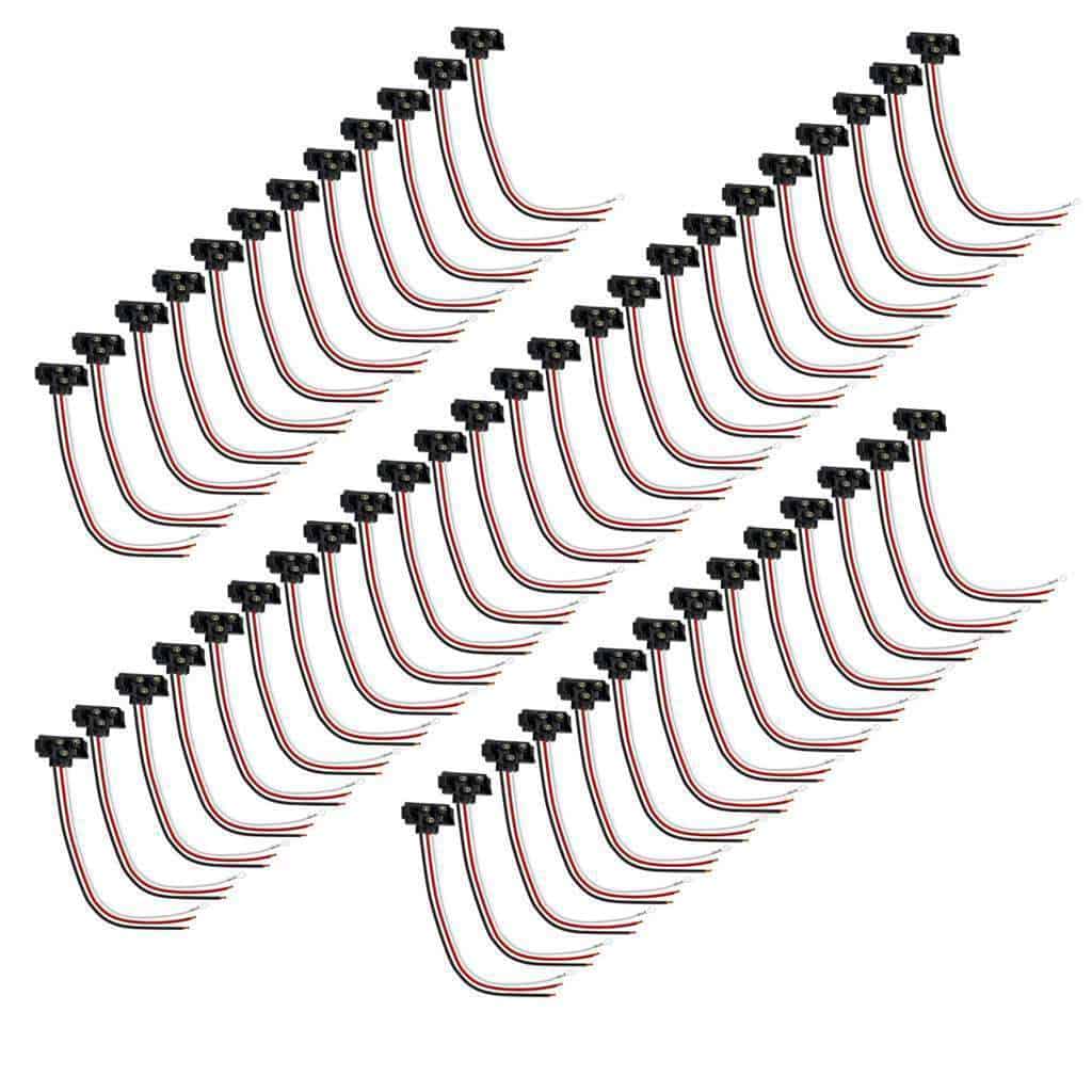 3 Wire Pigtail With 3 Prong Right Angle Plug - 12" Lead (50 pcs)