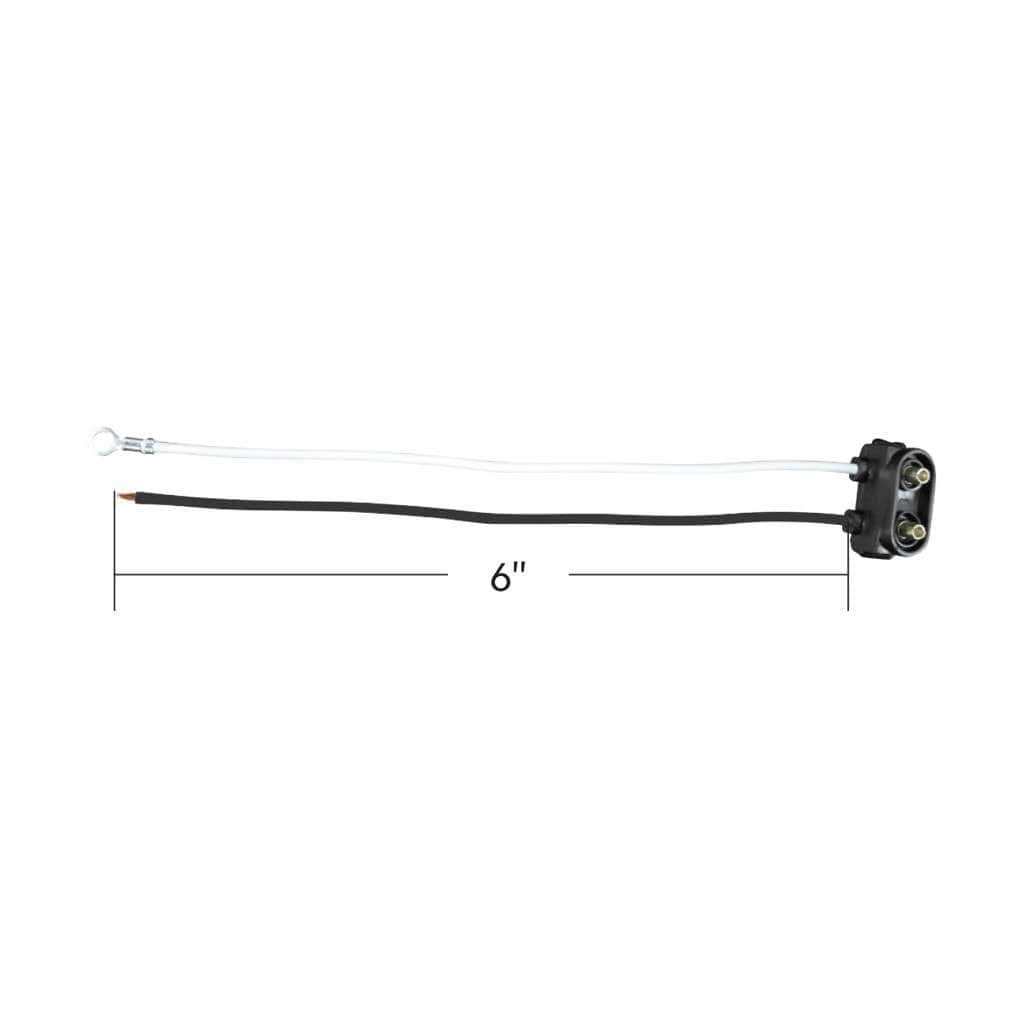 2 Wire Pigtail With 2 Prong Vertical Style Plug-6&Quot; Lead (Single) 6 2 Wire Pigtail With 2 Prong Vertical Style Plug-6" Lead