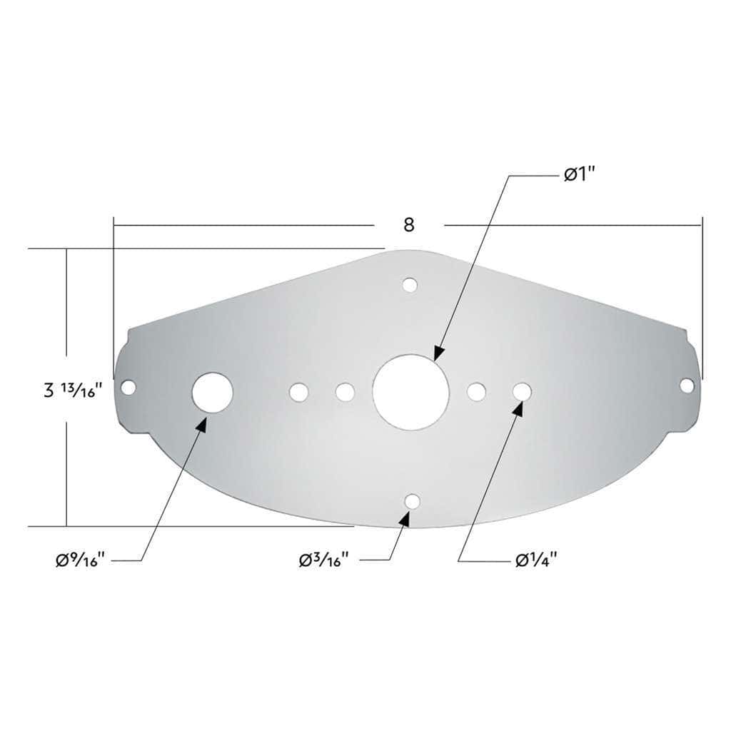 2008-2017 Freightliner Cascadia 304 Ss Above Door Dome Light Plate 3 2008-2017 Freightliner Cascadia 304 SS Above Door Dome Light Plate