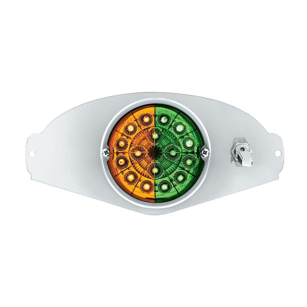 304 Ss Above Door Dome Light Kit W/ 17 Led Double Fury Watermelon For 2008-2017 Fl Cascadia-Amber &Amp; Green Led 5 304 SS Above Door Dome Light Kit W/ 17 LED Double Fury Watermelon For 2008-2017 FL Cascadia