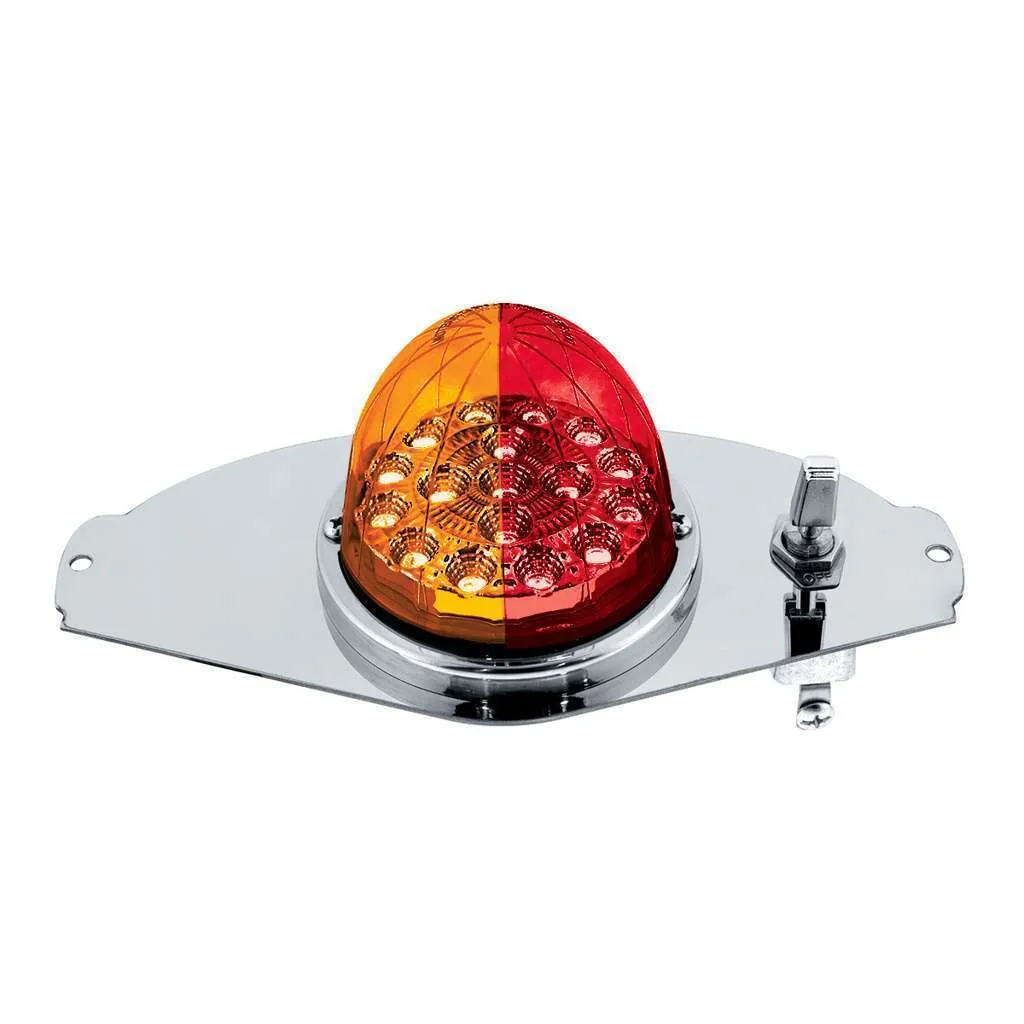 304 SS Above Door Dome Light Kit With 17 LED Double Fury Watermelon For 2008-2017 Freightliner Cascadia