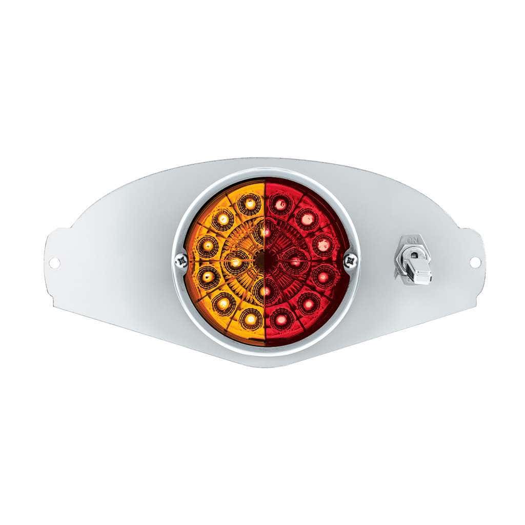 304 Ss Above Door Dome Light Kit W/ 17 Led Double Fury Watermelon For 2008-2017 Fl Cascadia-Amber &Amp; Red Led 5 304 SS Above Door Dome Light Kit With 17 LED Double Fury Watermelon For 2008-2017 Freightliner Cascadia