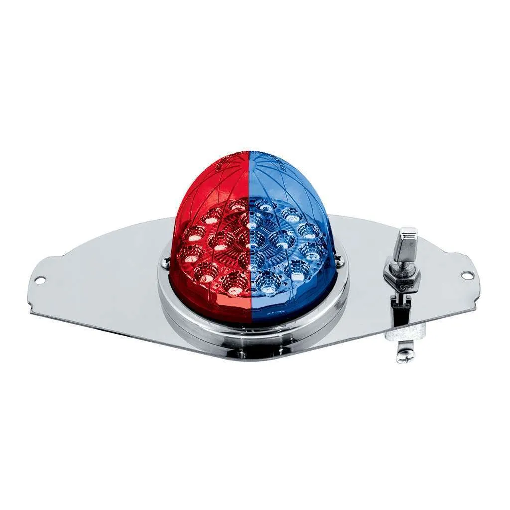 304 SS Above Door Dome Light Kit With 17 LED Double Fury Watermelon For 2008-2017 Freightliner Cascadia