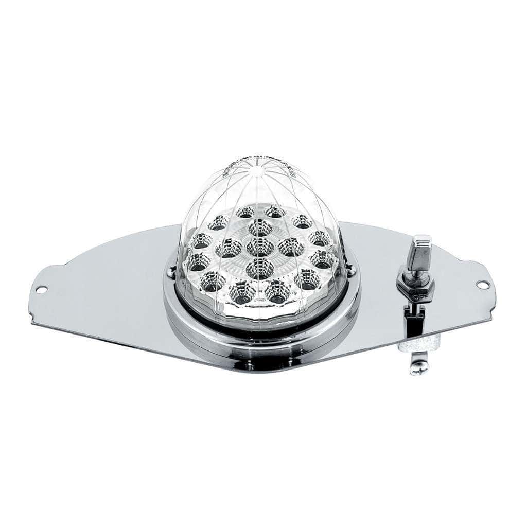304 Ss Above Door Dome Light Kit W/ 17 Led Double Fury Watermelon For 2008-2017 Fl Cascadia-Red &Amp; Blue Led 4 304 SS Above Door Dome Light Kit With 17 LED Double Fury Watermelon For 2008-2017 Freightliner Cascadia