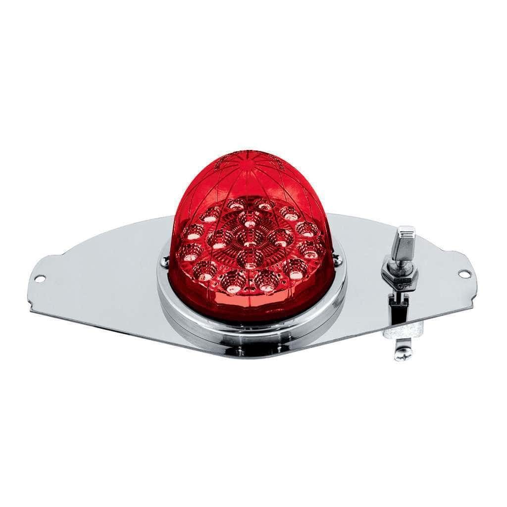 304 SS Above Door Dome Light Kit With 17 LED Double Fury Watermelon For 2008-2017 Freightliner Cascadia