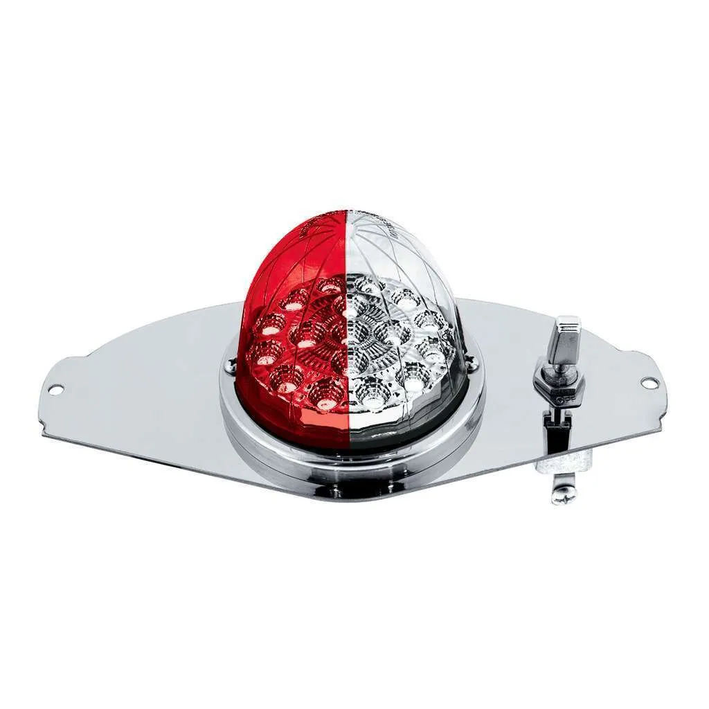 304 SS Above Door Dome Light Kit With 17 LED Double Fury Watermelon For 2008-2017 Freightliner Cascadia