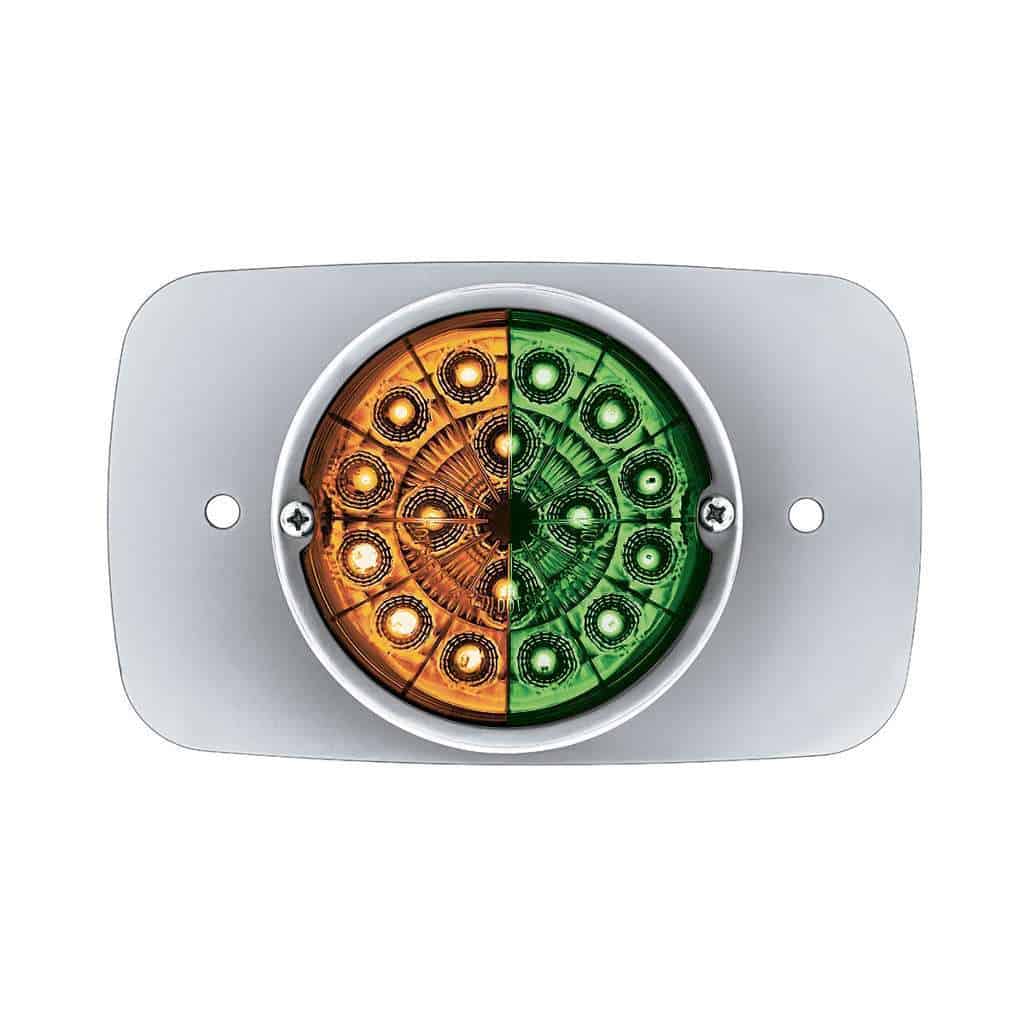 304 Ss Turn Signal Light Kit W/ 17 Led Double Fury Watermelon For 2008-2017 Fl Cascadia-Amber &Amp; Green Led 5 304 SS Turn Signal Light Kit With 17 LED Double Fury Watermelon For 2008-2017 Freightliner Cascadia