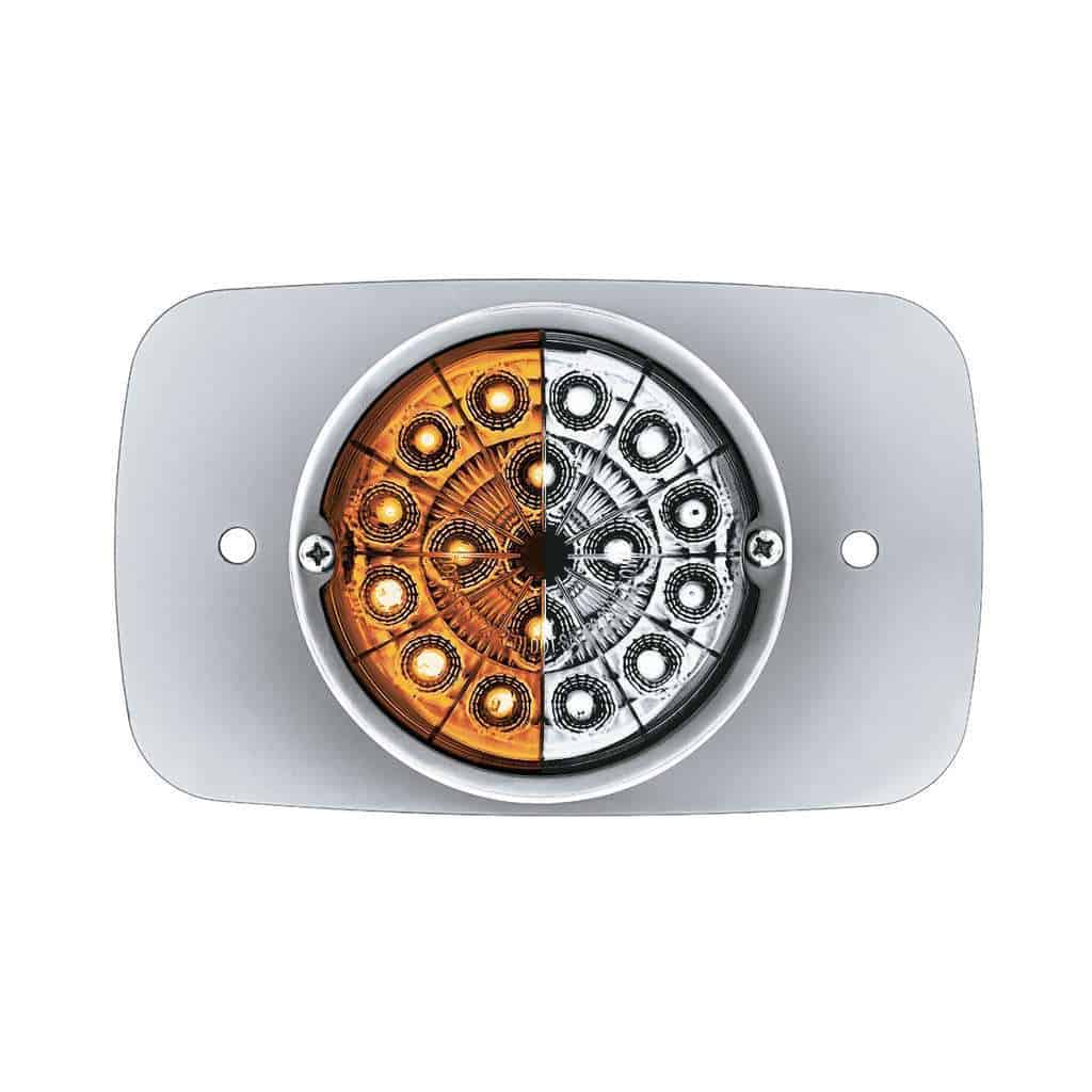 304 Ss Turn Signal Light Kit W/ 17 Led Double Fury Watermelon For 2008-2017 Fl Cascadia-Amber &Amp; White Led 5 304 SS Turn Signal Light Kit With 17 LED Double Fury Watermelon For 2008-2017 Freightliner Cascadia