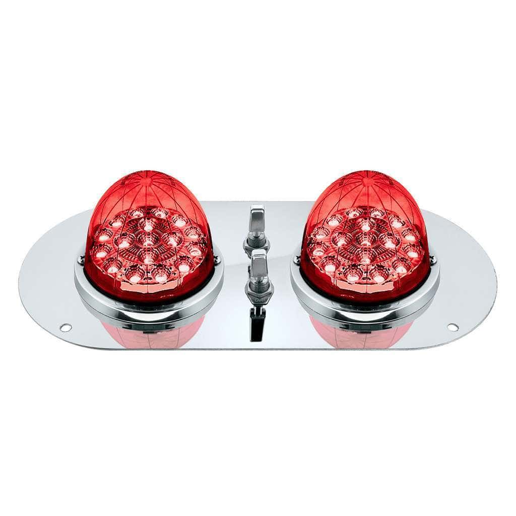 Above Door Dome Light Kit w/2x 17-LED Double Fury Watermelon-Red & Green