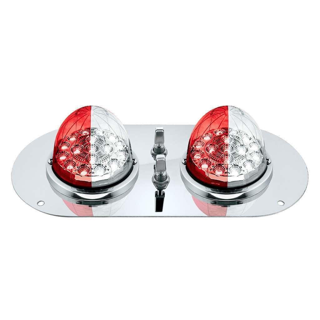 Above Door Dome Light Kit w/2x 17-LED Double Fury Watermelon-Red & White