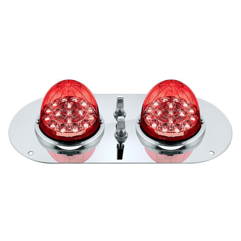 Above Door Dome Light Kit w/2x 17-LED Double Fury Watermelon-Red & White