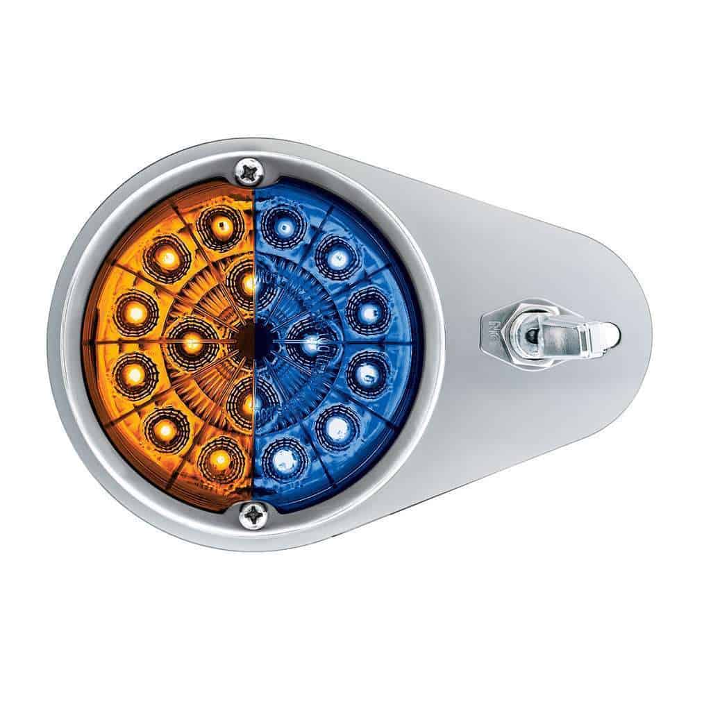 304 Ss Above Door Dome Light Kit W/ 17 Led Double Fury Watermelon For 1994-2025 Kw W900-Amber &Amp; Blue Led 5 304 SS Above Door Dome Light Kit W/ 17 LED Double Fury Watermelon For 1994-2025 KW W900-Amber & Blue LED