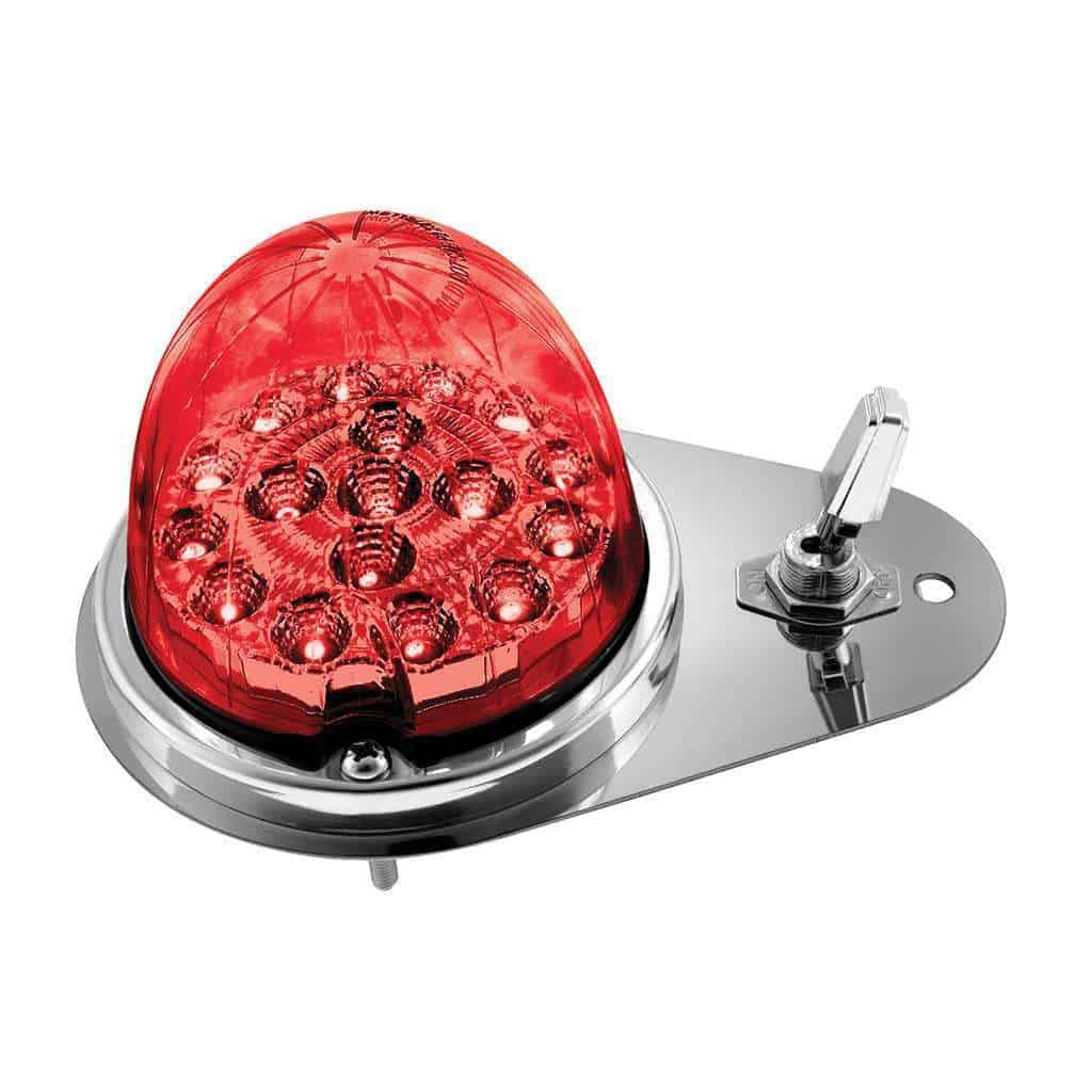 304 SS Above Door Dome Light Kit W/ 17 LED Double Fury Watermelon For 1994-2025 KW W900-Red & White LED