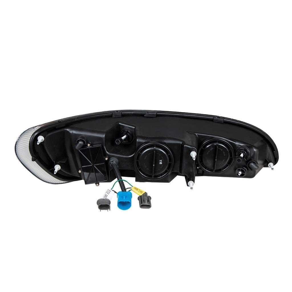 Peterbilt 386 Chrome Projection Headlights With Led Light Bar &Amp; Turn Signal 6 Projection Headlight With LED Position Light & LED Turn Signal for 2005-2015 Peterbilt 386-Chrome