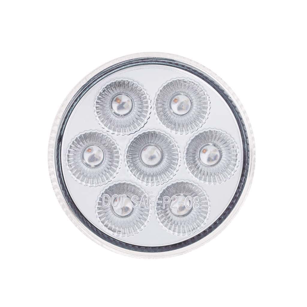7 Led 2&Quot; Round Double Fury Light (Clearance/Marker) - Red &Amp; White Led/Clear Lens 4 7 LED 2" Round Double Fury Light (Clearance/Marker) - Red & White LED/Clear Lens
