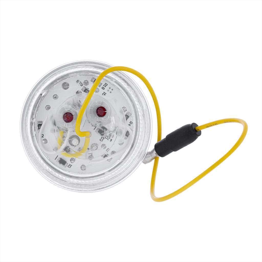 7 Led 2&Quot; Round Double Fury Light (Clearance/Marker) - Red &Amp; White Led/Clear Lens 6 7 LED 2" Round Double Fury Light (Clearance/Marker) - Red & White LED/Clear Lens