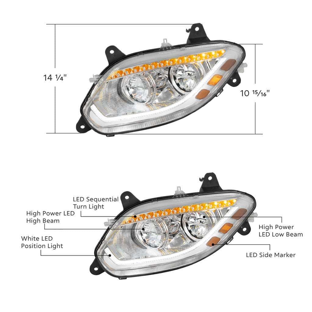 International Lt Chrome 86 Led Headlight 7 International LT Chrome 86 LED Headlight