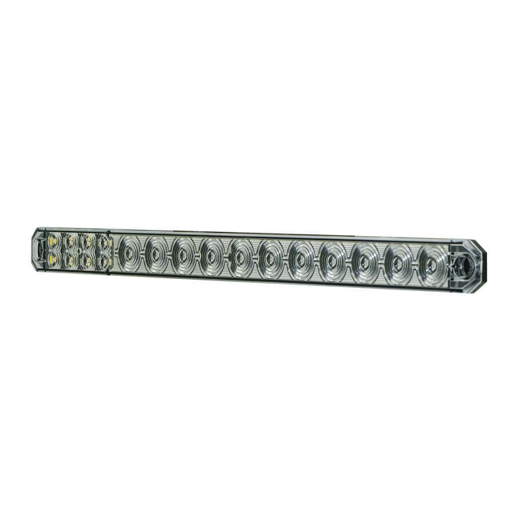 17&Quot; 27 Led Low Profile Light Bar (Stop, Turn &Amp; Tail)-Red/White &Amp; Clear 5 17" 27 LED Low Profile Light Bar (Stop, Turn & Tail) With Back-Up Light - Red & White LED/ Clear Lens