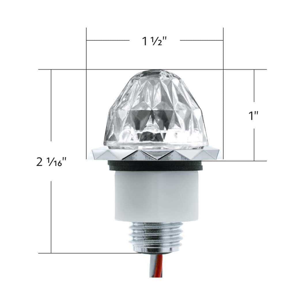 2 Led Dual Function Mini Crystal Watermelon Light – Amber/Clear 6 2 LED Dual Function Mini Crystal Watermelon Light – Amber/Clear
