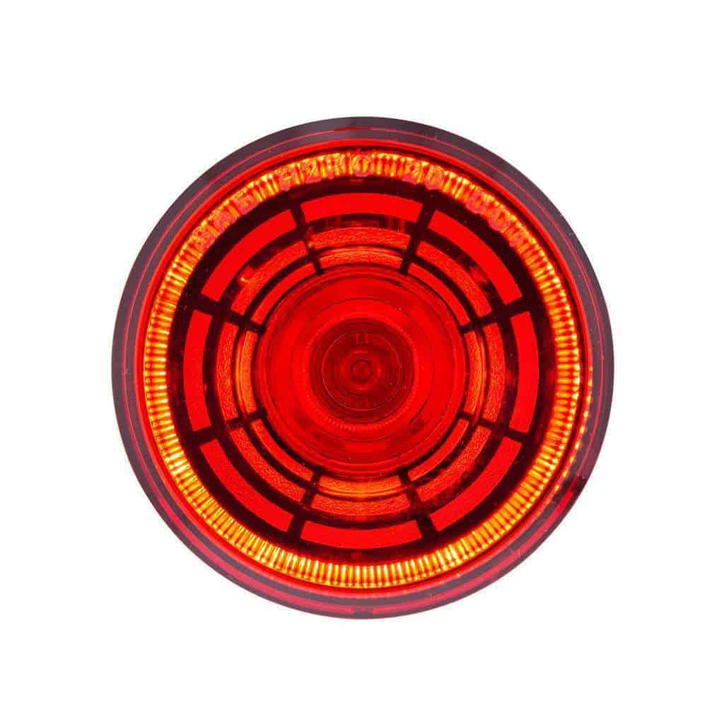4 LED 2" Round Abyss Light (Clearance/Marker) - Red LED/Red Lens