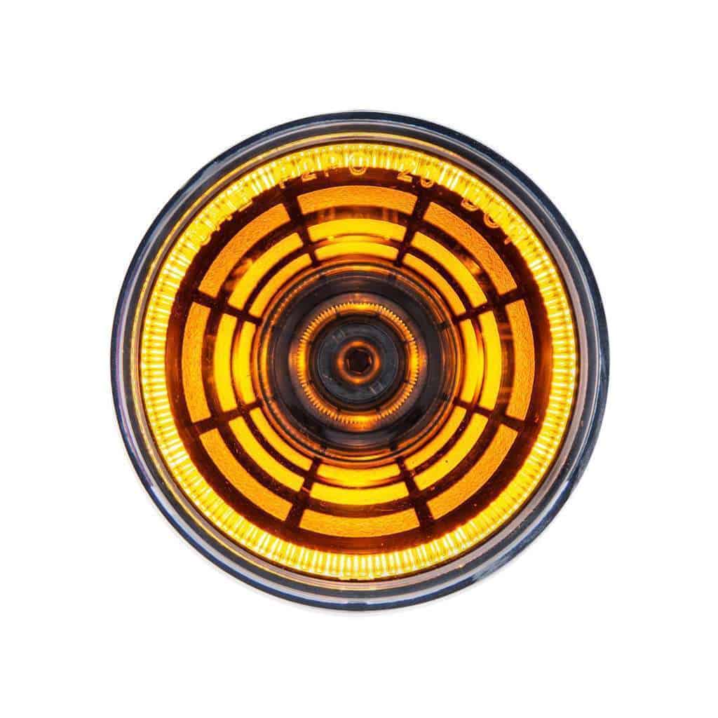 4 LED 2" Round Abyss Light (Clearance/Marker) - Amber LED/Clear Lens