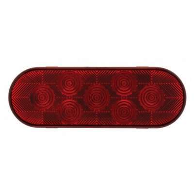 7 LED Oval Light (Stop, Turn & Tail) - Red LED/Red Lens