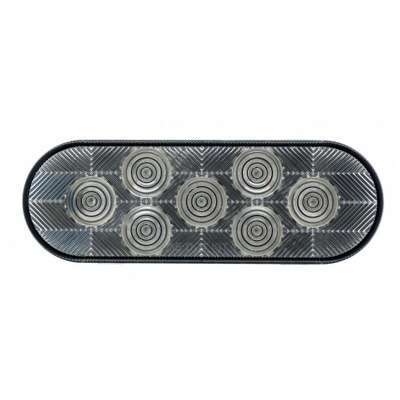 7 LED Oval Light (Stop, Turn & Tail) - Red LED/Clear Lens