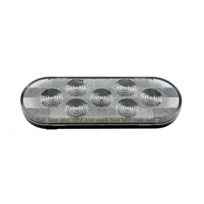 7 Led Oval Light (Stop, Turn &Amp; Tail) - Red Led/Clear Lens 3 7 LED Oval Light (Stop, Turn & Tail) - Red LED/Clear Lens